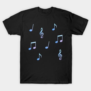 Pastel Gradient Music Notes Multipack T-Shirt